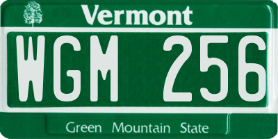 VT license plate WGM256
