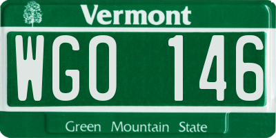 VT license plate WGO146