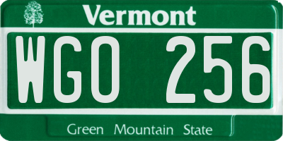 VT license plate WGO256