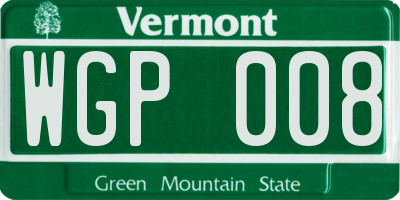 VT license plate WGP008