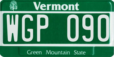 VT license plate WGP090