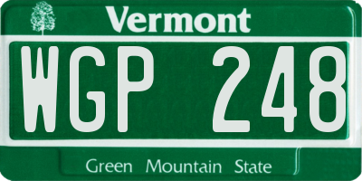 VT license plate WGP248