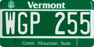 VT license plate WGP255