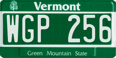 VT license plate WGP256