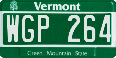 VT license plate WGP264