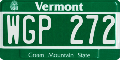 VT license plate WGP272