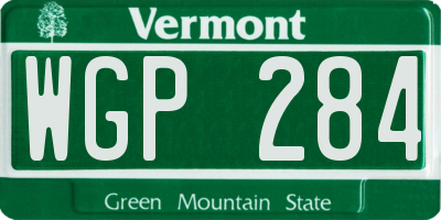 VT license plate WGP284