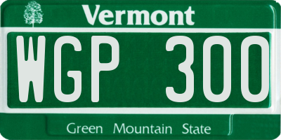 VT license plate WGP300