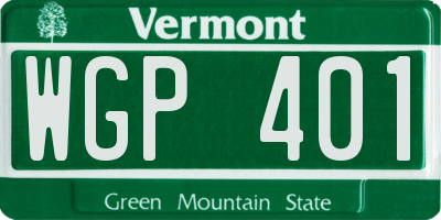 VT license plate WGP401