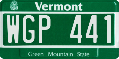 VT license plate WGP441