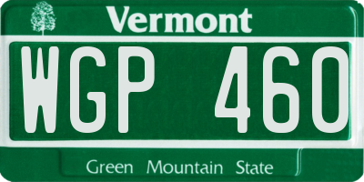 VT license plate WGP460