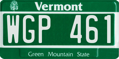 VT license plate WGP461