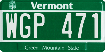 VT license plate WGP471