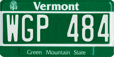 VT license plate WGP484