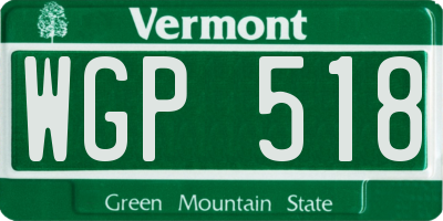 VT license plate WGP518