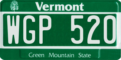 VT license plate WGP520