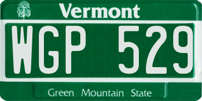 VT license plate WGP529