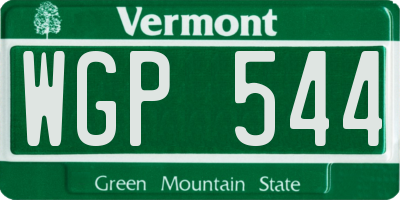 VT license plate WGP544