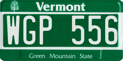 VT license plate WGP556