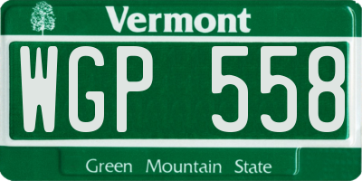 VT license plate WGP558