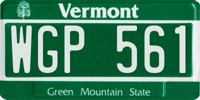 VT license plate WGP561