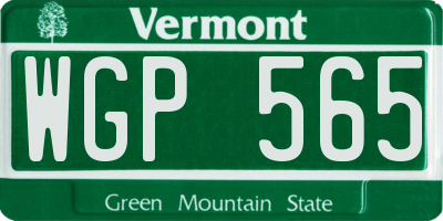 VT license plate WGP565