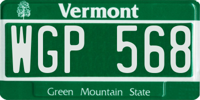 VT license plate WGP568
