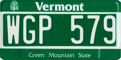 VT license plate WGP579