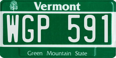 VT license plate WGP591