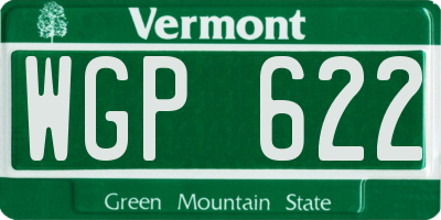 VT license plate WGP622