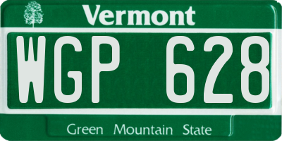 VT license plate WGP628