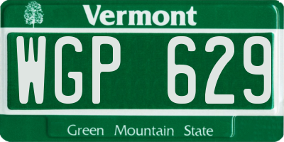 VT license plate WGP629