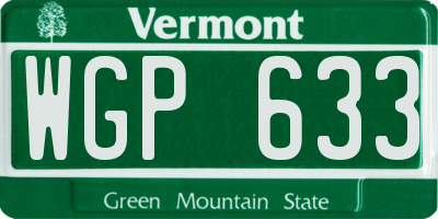 VT license plate WGP633