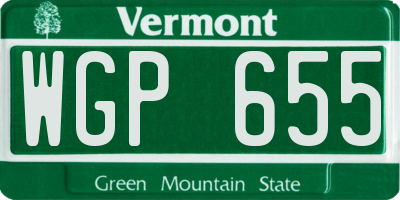VT license plate WGP655