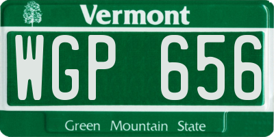 VT license plate WGP656