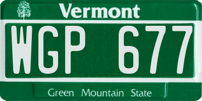 VT license plate WGP677