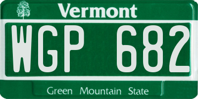 VT license plate WGP682