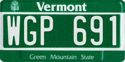 VT license plate WGP691