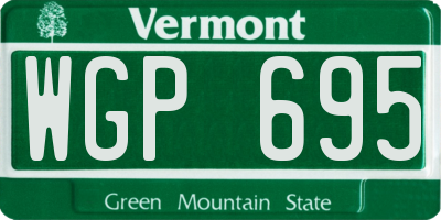 VT license plate WGP695