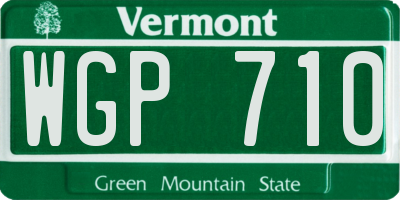 VT license plate WGP710