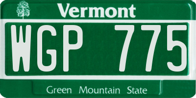 VT license plate WGP775