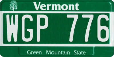 VT license plate WGP776