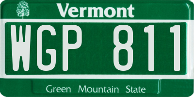 VT license plate WGP811