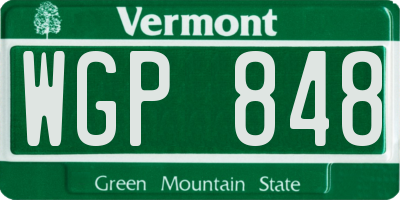 VT license plate WGP848
