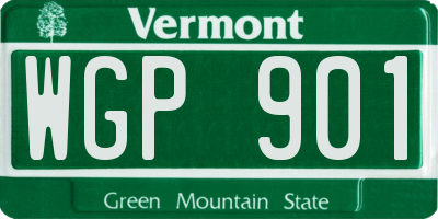 VT license plate WGP901