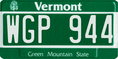 VT license plate WGP944