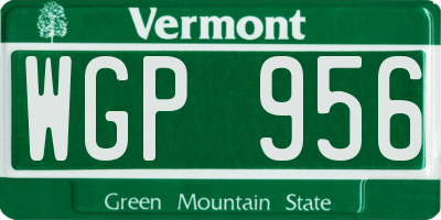 VT license plate WGP956