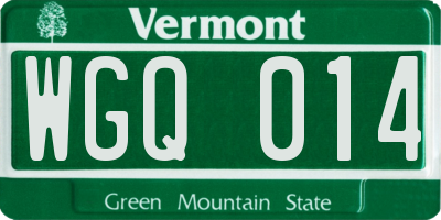 VT license plate WGQ014