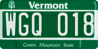 VT license plate WGQ018