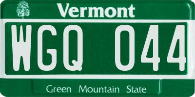 VT license plate WGQ044